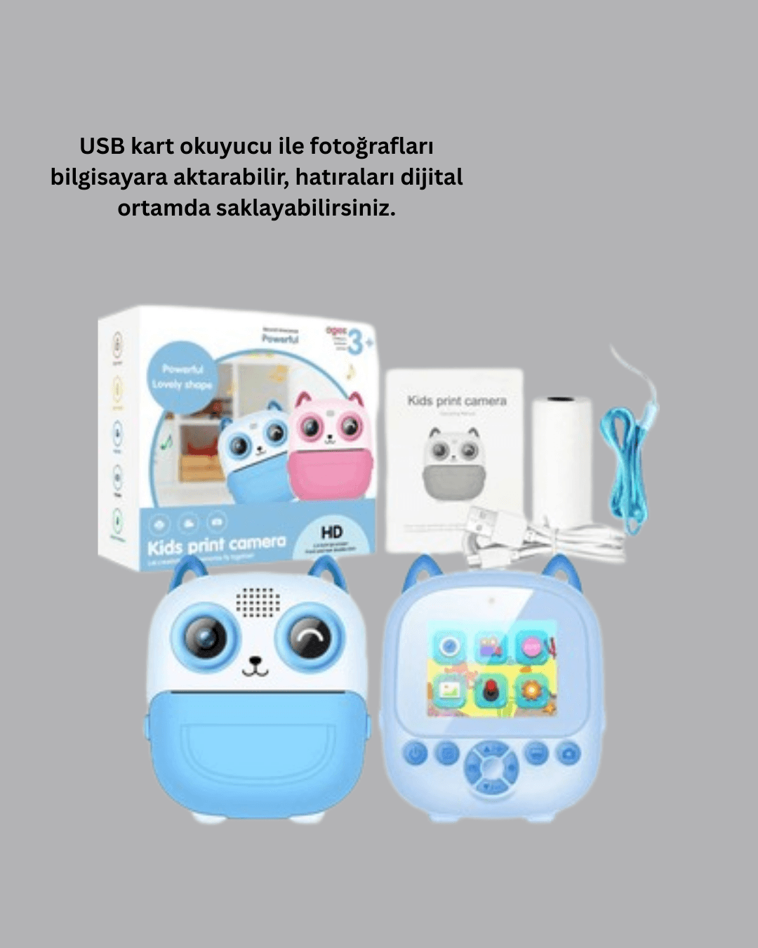 2.4 İnç Ekranlı Çocuk Fotoğraf Makinesi 6X Zoom Özellikli
