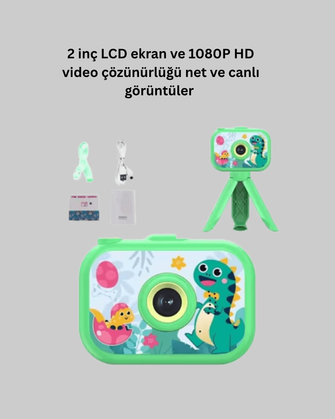 1080P HD Çocuk Vlog Kamerası – Tripod ve Eğitici Oyunlarl