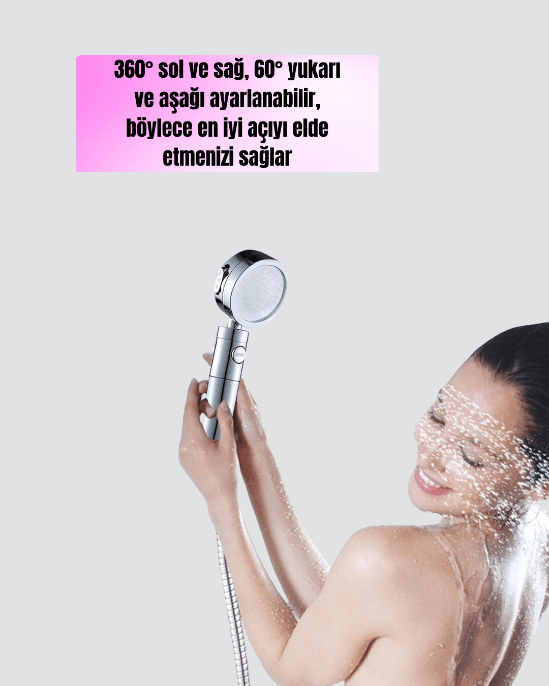 Yüksek Basınçlı 3 Fonksiyonlu Duş Başlığı