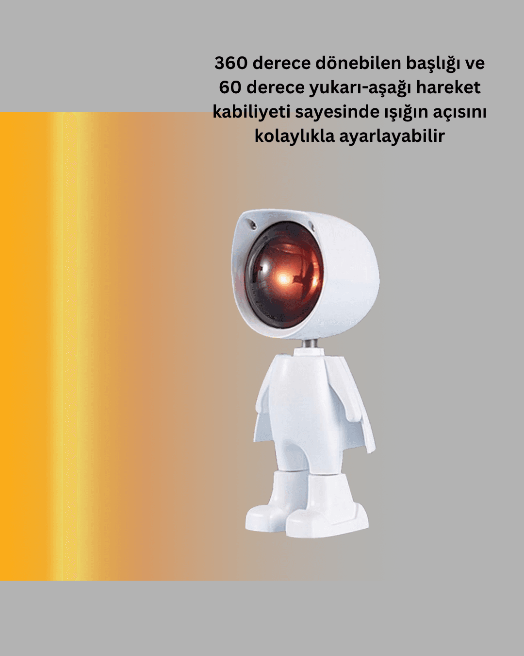 Dekoratif Gün Batımı Işığı – Astronot Figürlü Yeni Nesil