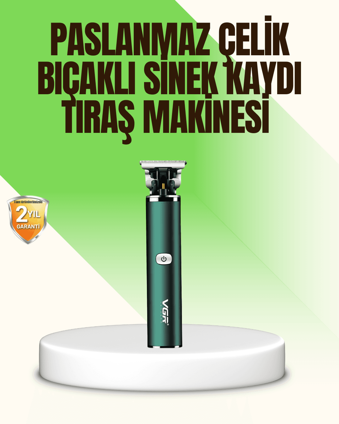 Koyu Yeşil Profesyonel Metal Gövdeli Saç Kesme Makinesi