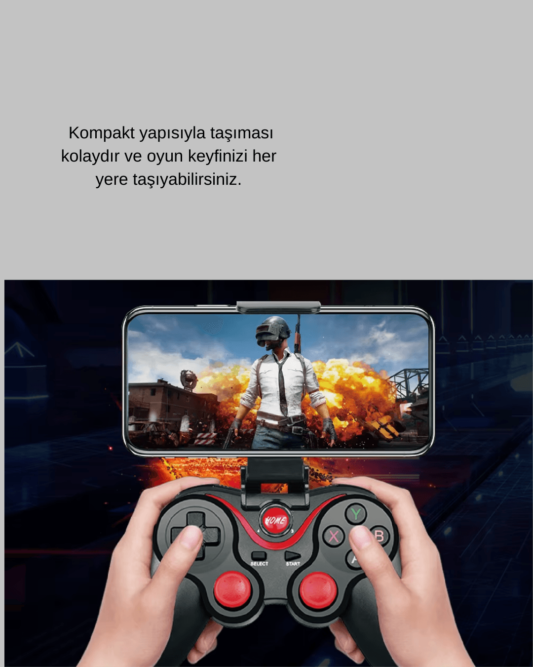 Bluetooth Kablosuz Oyun Kumandası – Android, iOS, PC Uyumlu