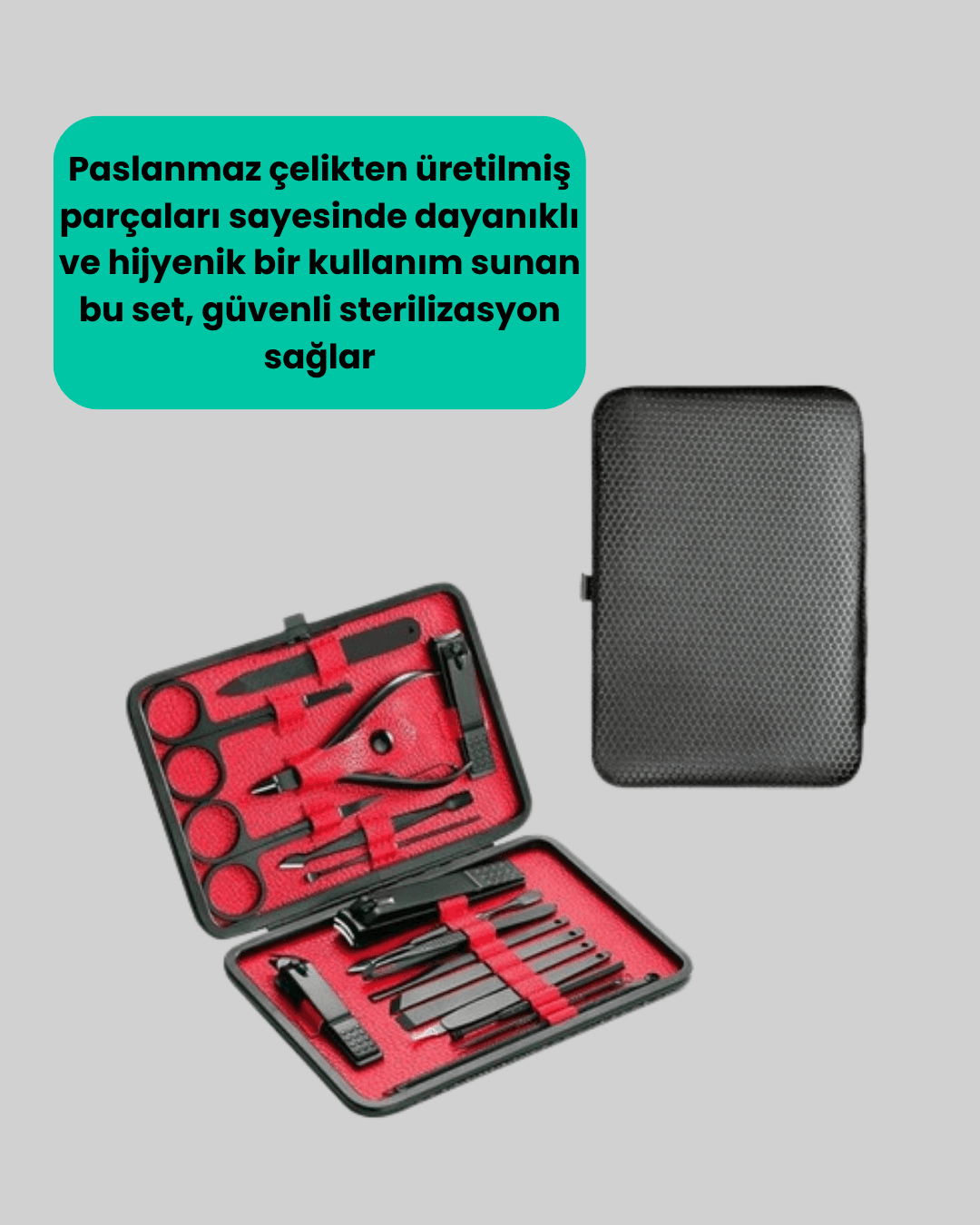 Siyah Kaymaz Teknolojili El ve Ayak Bakım Seti