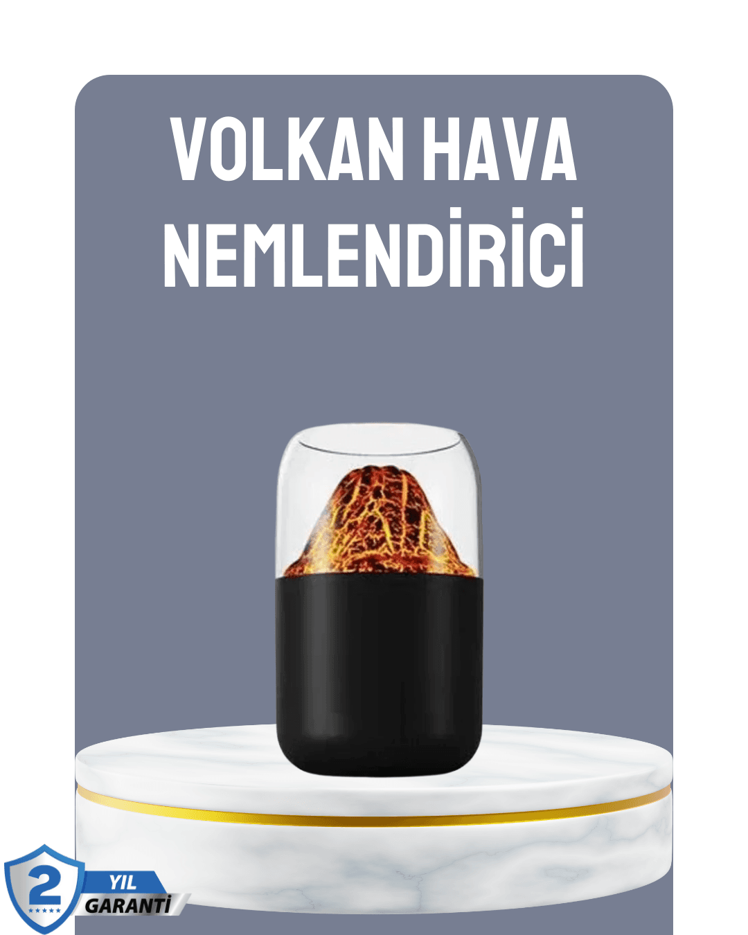 Volkanik Tasarımlı LED Işıklı Ultrasonik Nemlendirici