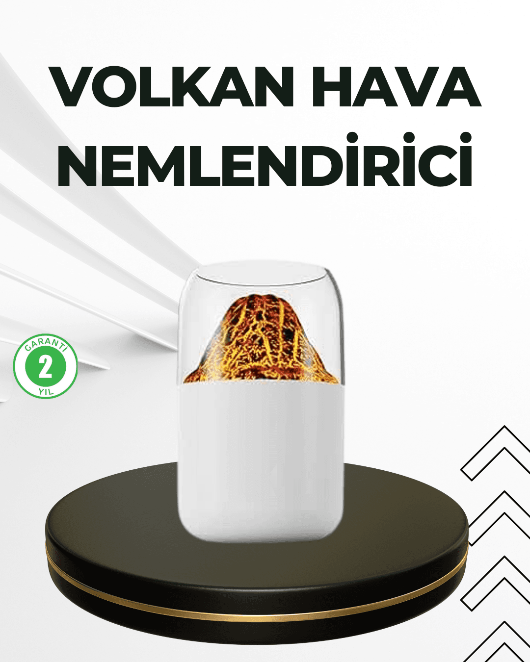 Volkanik Tasarımlı LED Işıklı Ultrasonik Nemlendirici