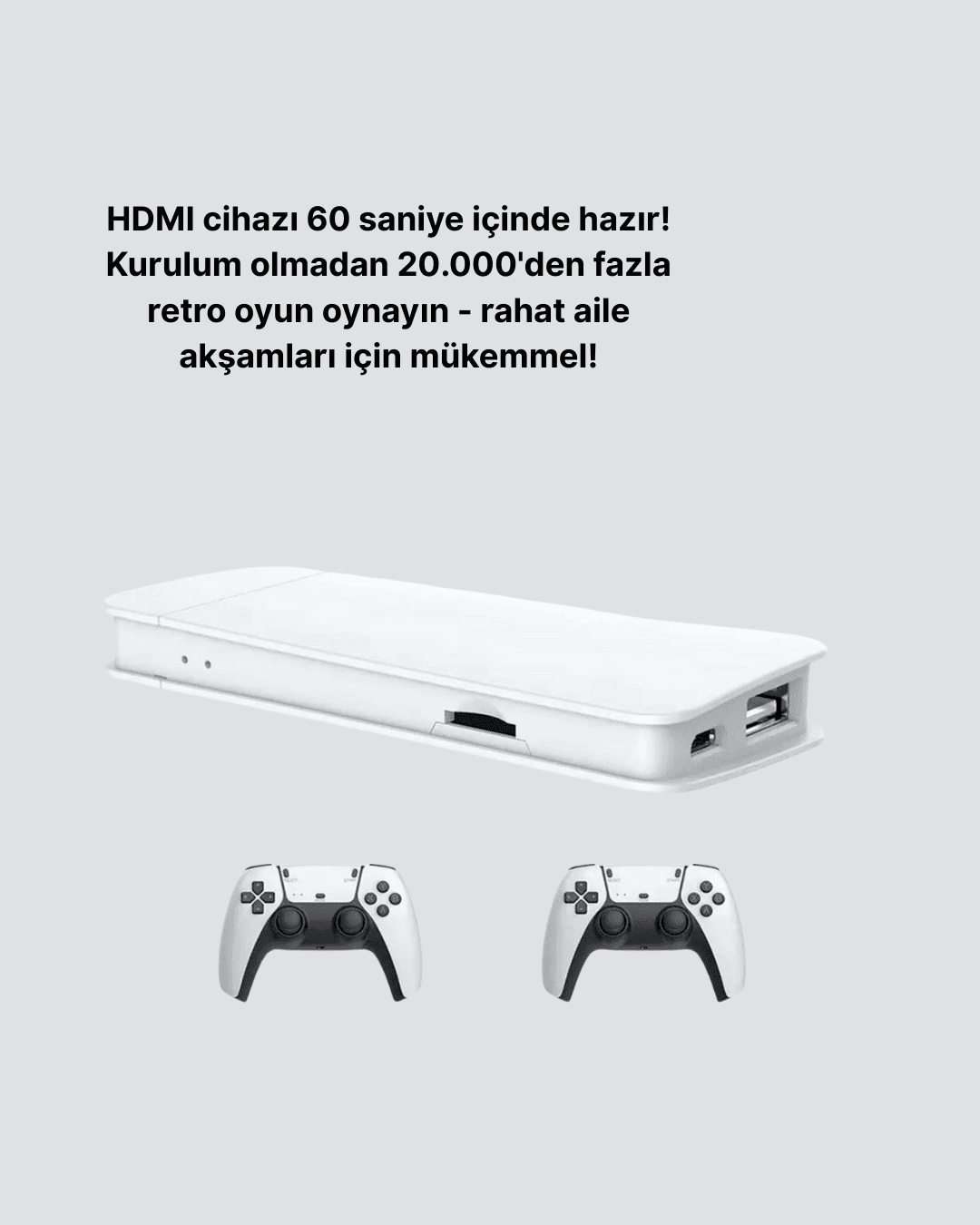 3D ve 4K Görüntü Kaliteli Çok Oyunculu Retro Oyun Konsolu
