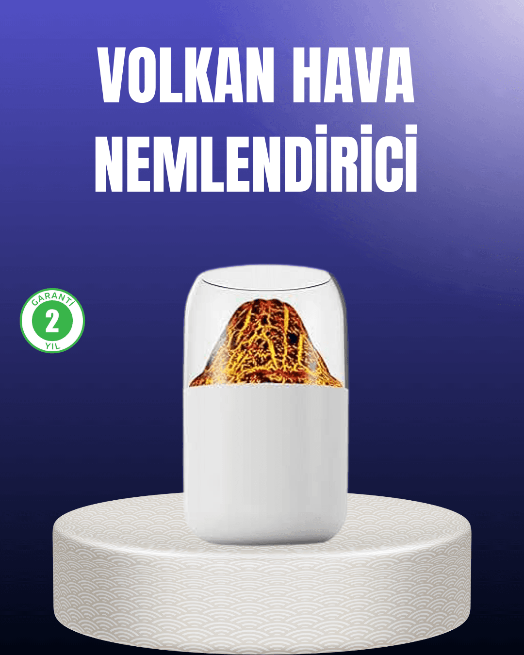 Volkanik Tasarımlı LED Işıklı Ultrasonik Nemlendirici