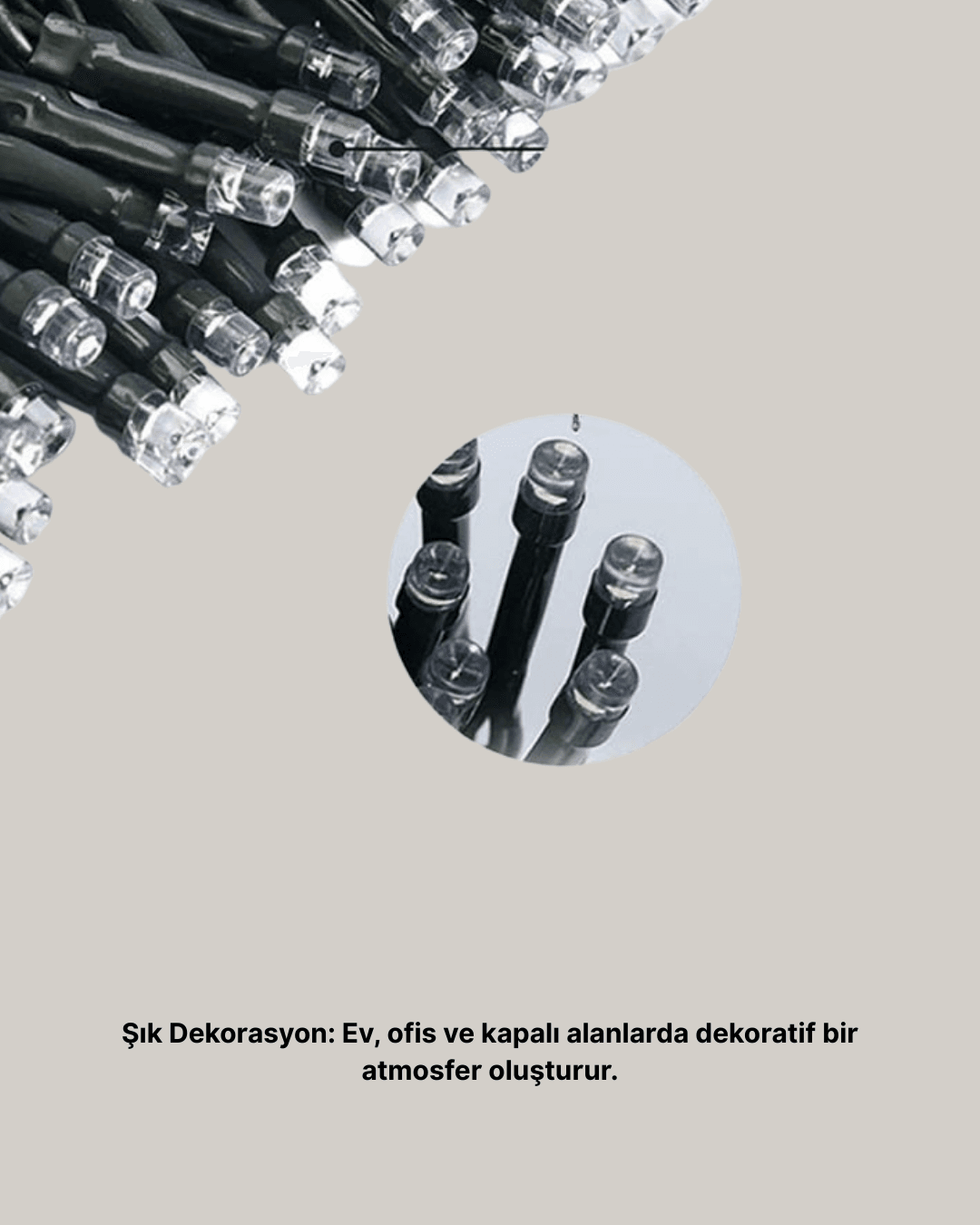 Animasyonlu LED Işıklı 10 Metre Uzaktan Kumandalı Dekoratif Işık