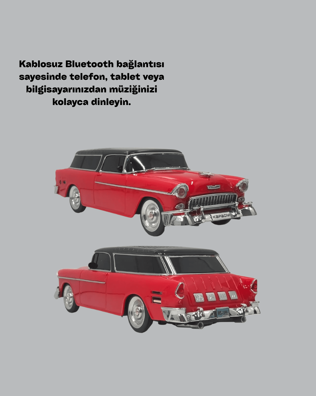 Retro Araba Şekilli Kablosuz Bluetooth Hoparlör