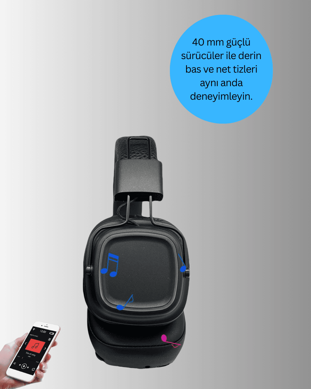 Uzun Süreli Rahat Kullanım İçin Kablosuz Bluetooth Kulaklık Yeni Nesil