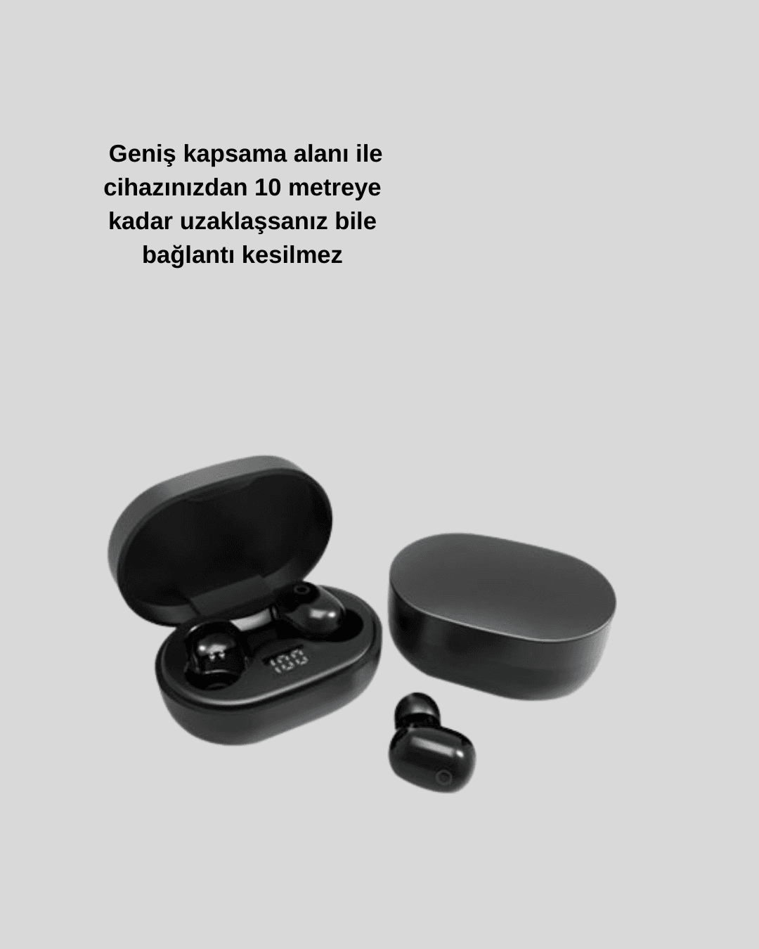 Bluetooth 5.0 Kulaklık – LED Ekranlı Şarj Kutusu