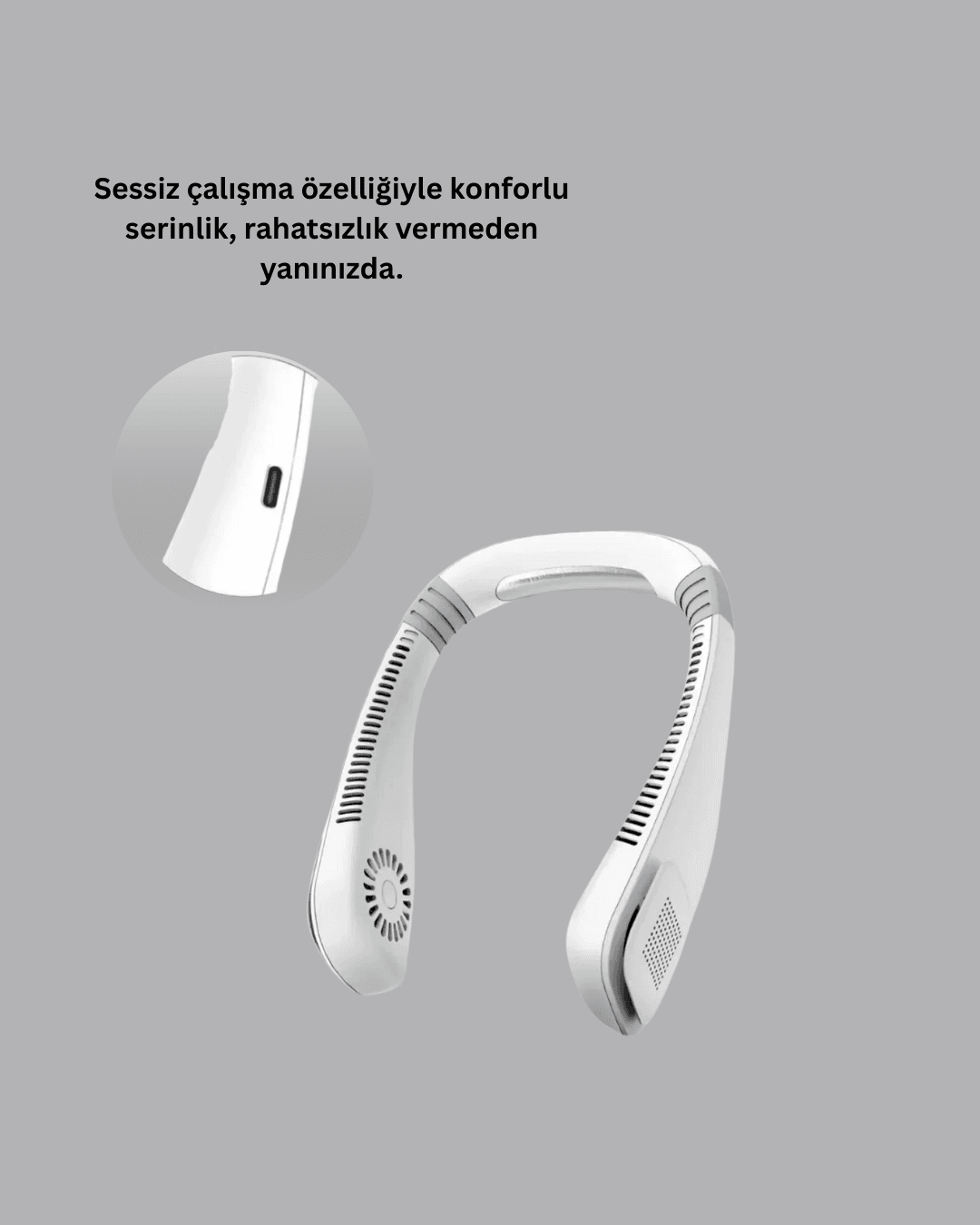 9000mAh Şarjlı Boyun Tipi Taşınabilir Vantilatör