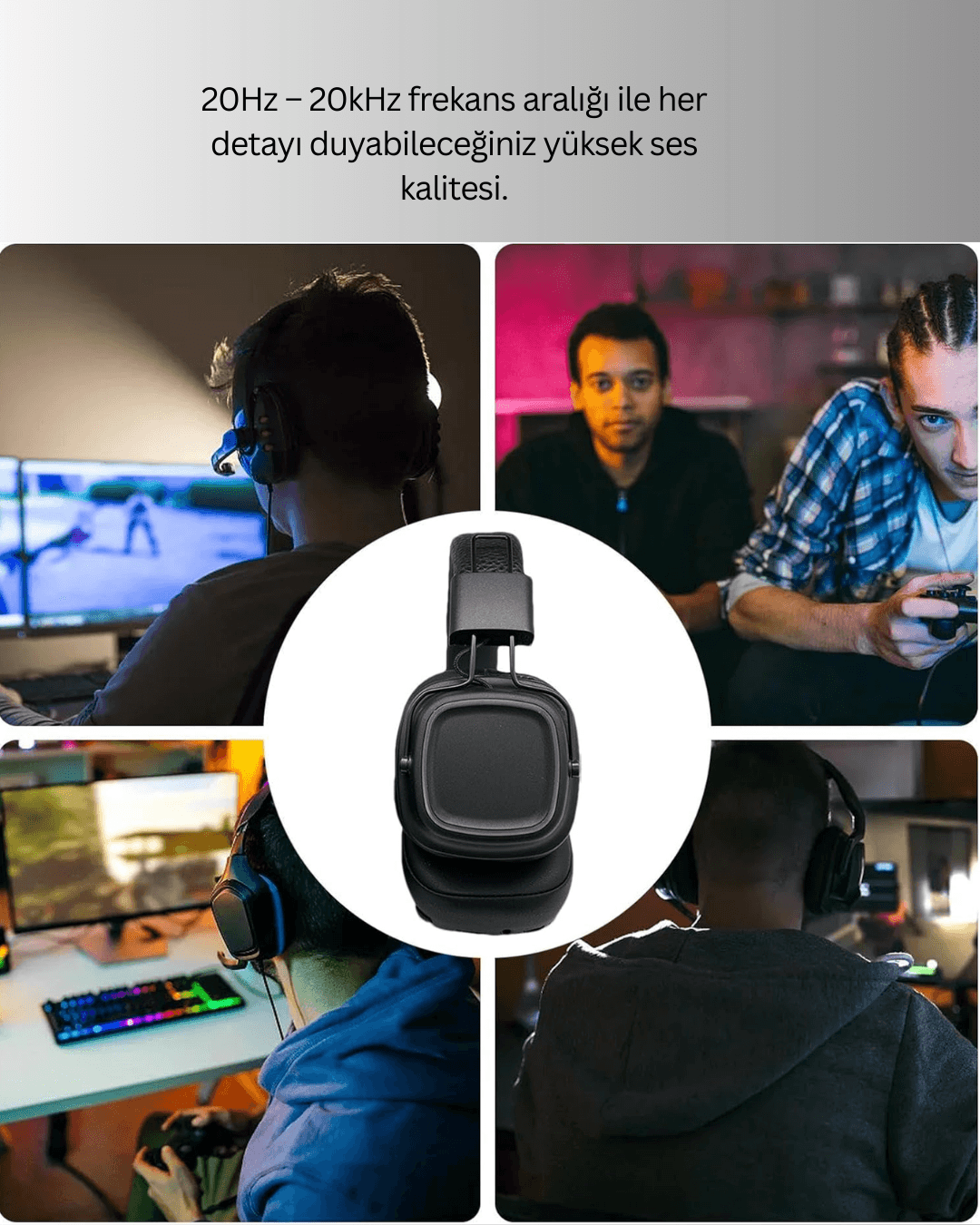 Uzun Süreli Rahat Kullanım İçin Kablosuz Bluetooth Kulaklık Yeni Nesil