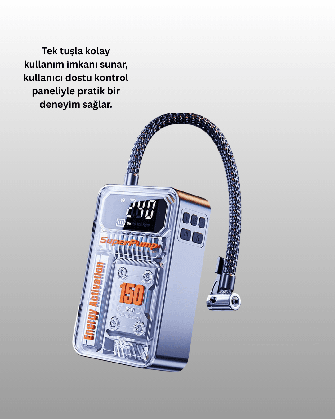 Çok Fonksiyonlu Araç, Bisiklet, Top Uyumlu Elektrikli Hava Pompası