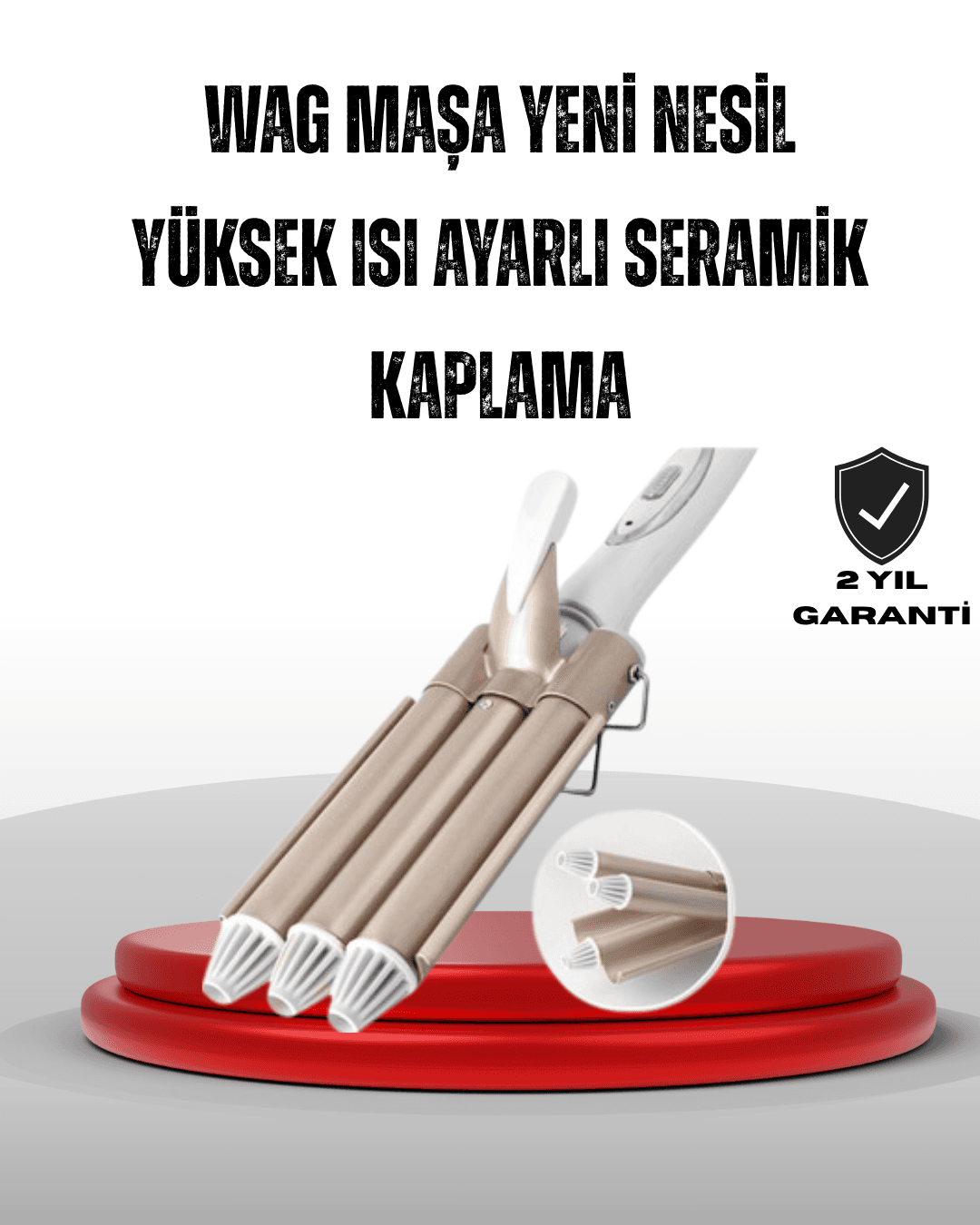 Ayarlanabilir Isı Ayarıyla Profesyonel Bukle Maşası – Hızlı ve Nazik Şekillendirme