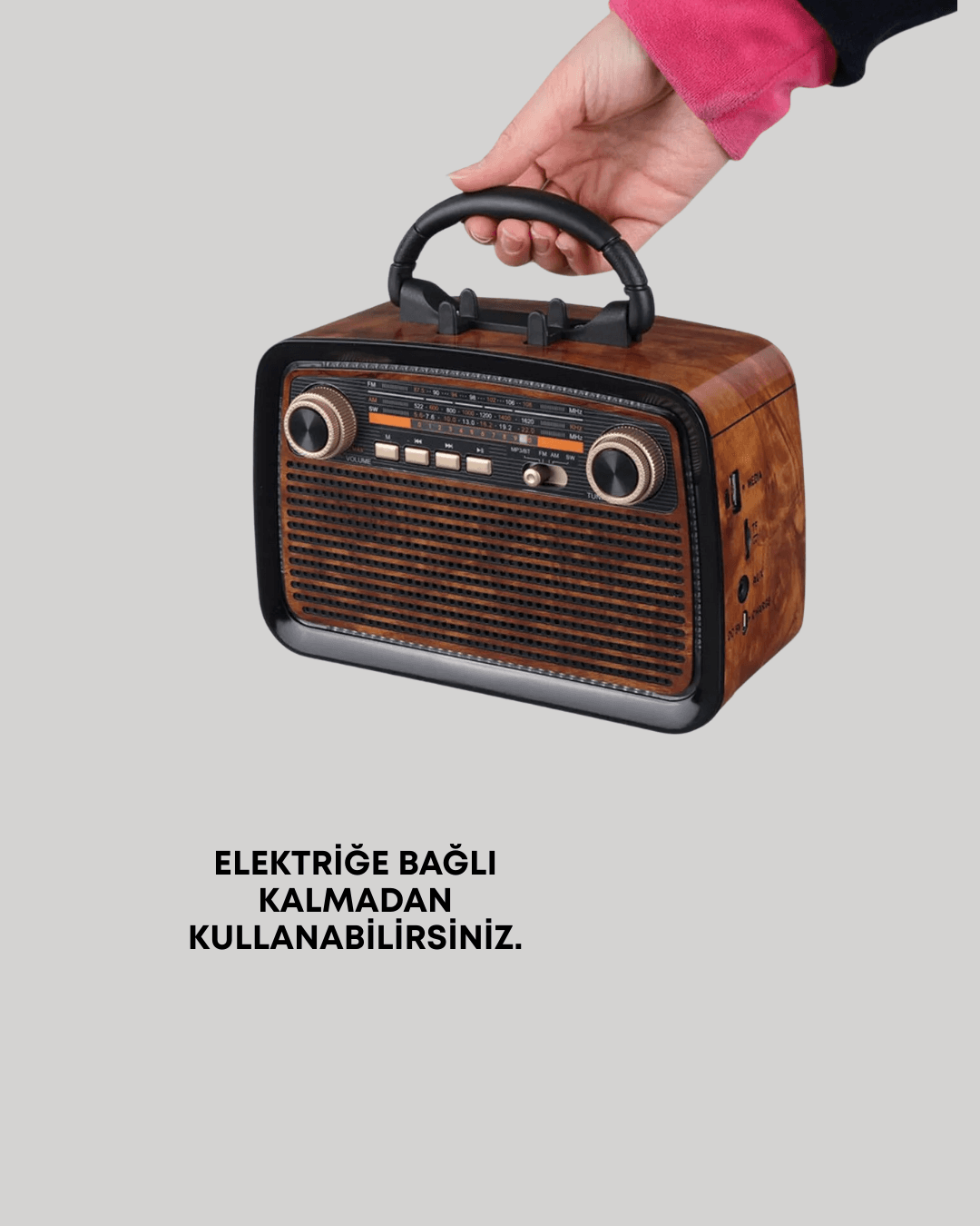 Kablosuz Bluetooth Hoparlör – Yüksek Ses Kalitesi, Uzun Pil Ömrü, FM ve AM Radyo Fonksiyonu