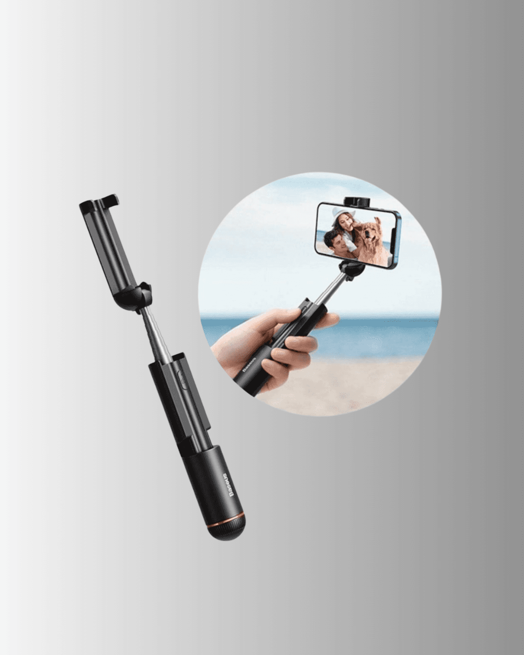 Bluetooth Selfie Çubuğu – Katlanabilir, Uzaktan Kumandalı