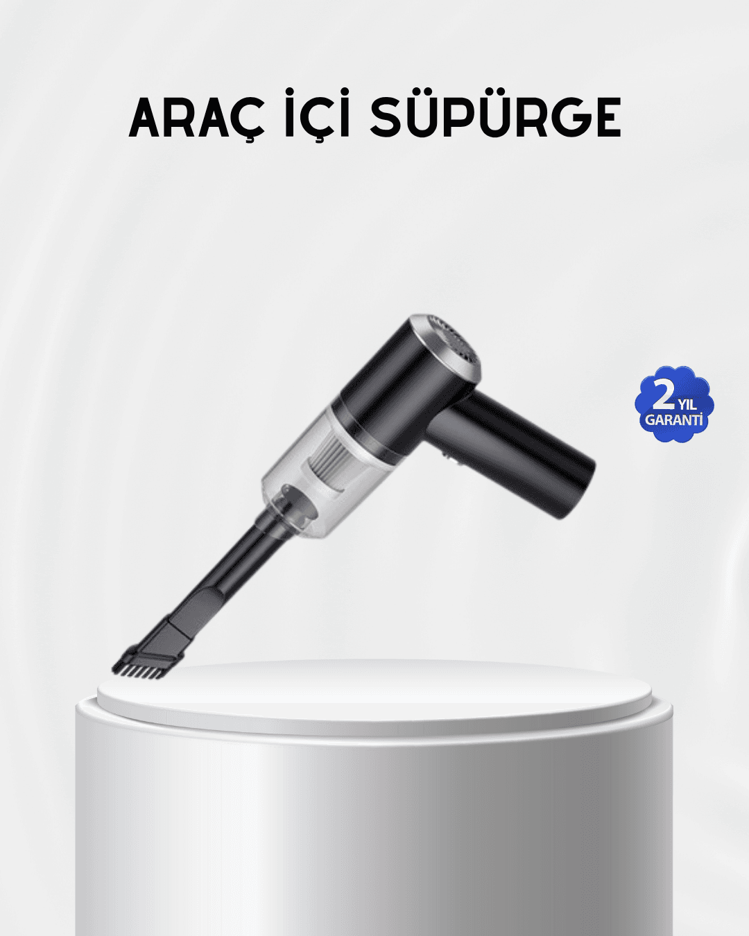 Kablosuz El Süpürgesi – Araç İçi Temizlik İçin 5500PA Güçlü Emiş, USB Şarjlı