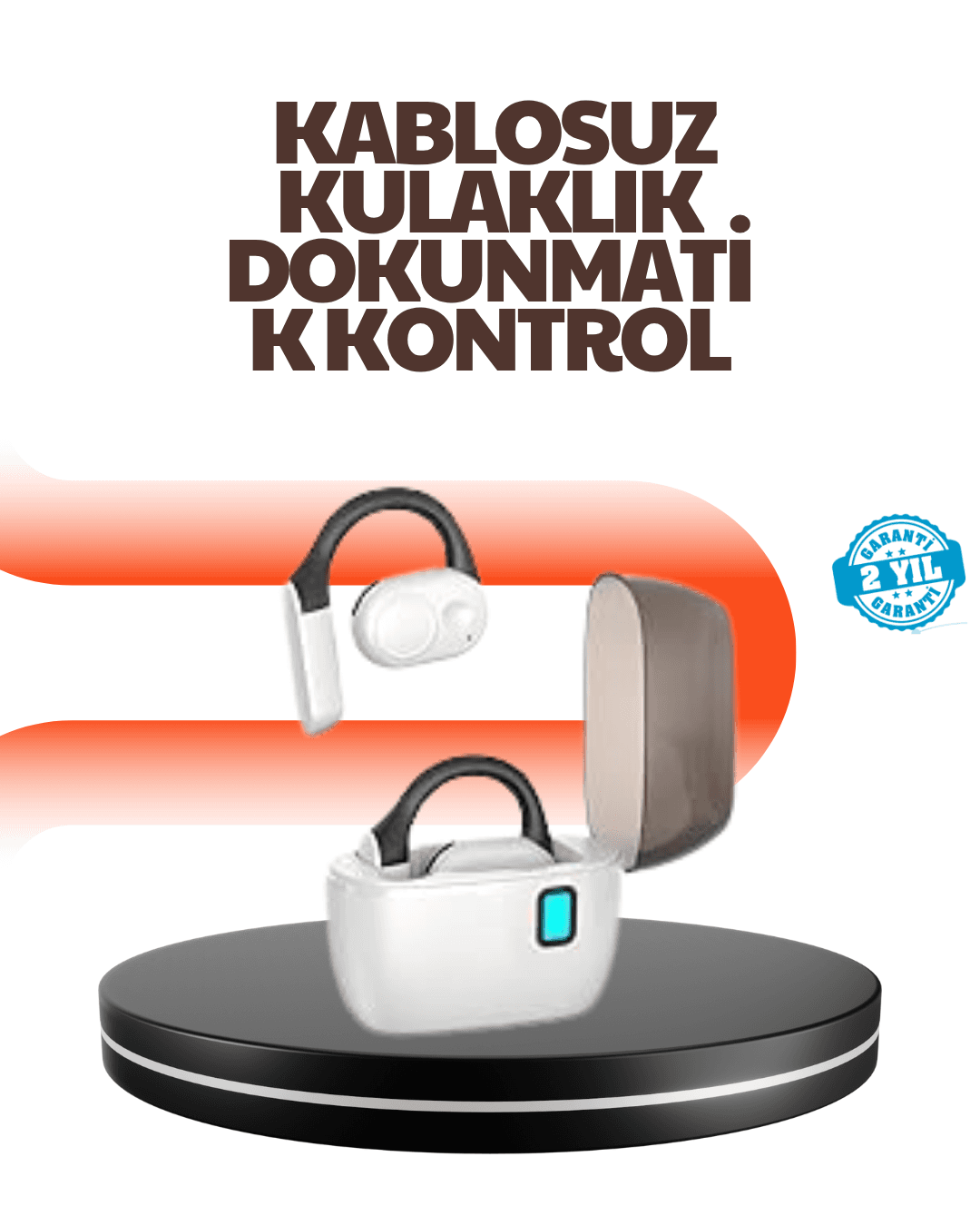 Bluetooth 5.0 Kulak İçi Kulaklık – Güçlü Bas, Uzun Pil Ömrü, Şarj Kutulu Tasarım