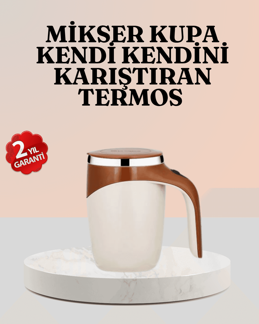 Paslanmaz Çelik Şarjlı Karıştırma Kupa – Otomatik Manyetik Blender Fincan
