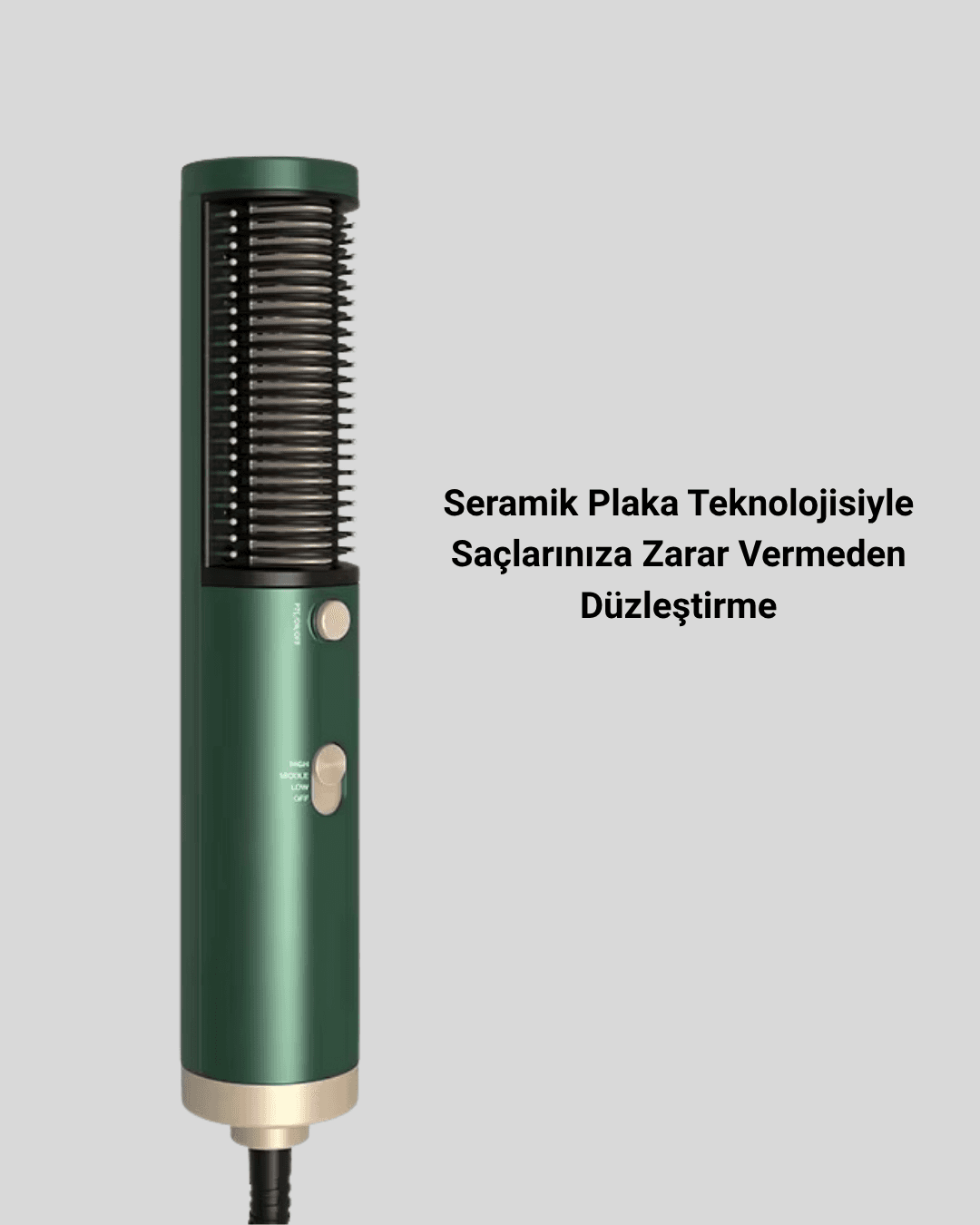 Seramik Plakalı Saç Düzleştirici – 200°C Ayarlanabilir Isı, İyon Teknolojisi