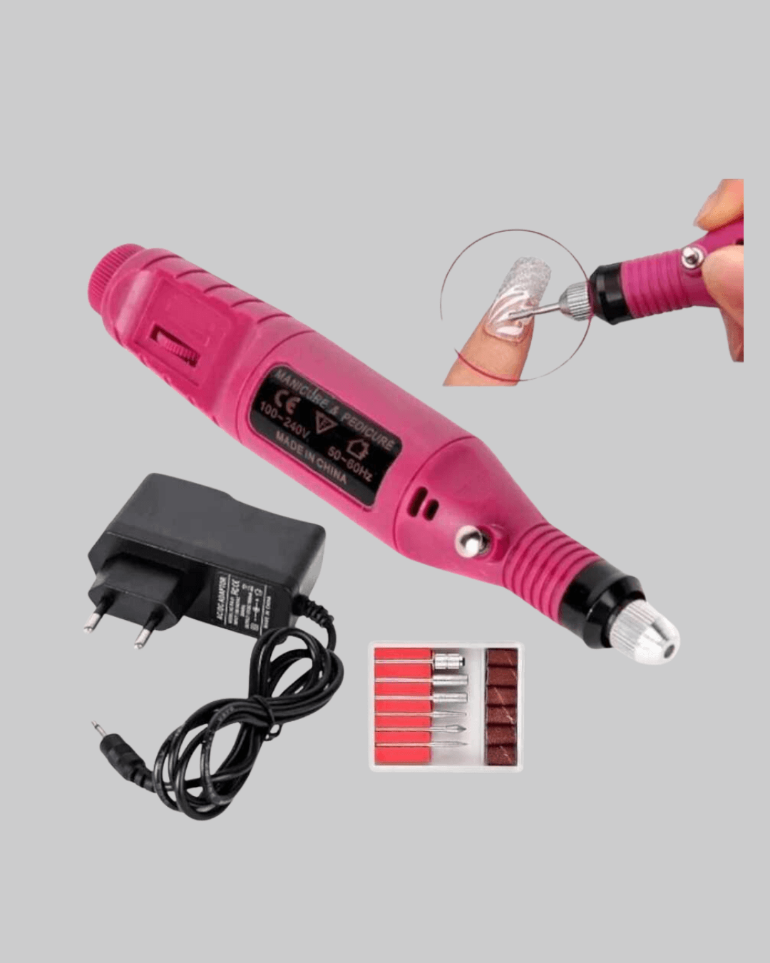 Profesyonel Tırnak Matkap Makinesi – USB Şarjlı, Ayarlanabilir Hız, Düşük Titreşimli ve Sessiz Çalışma