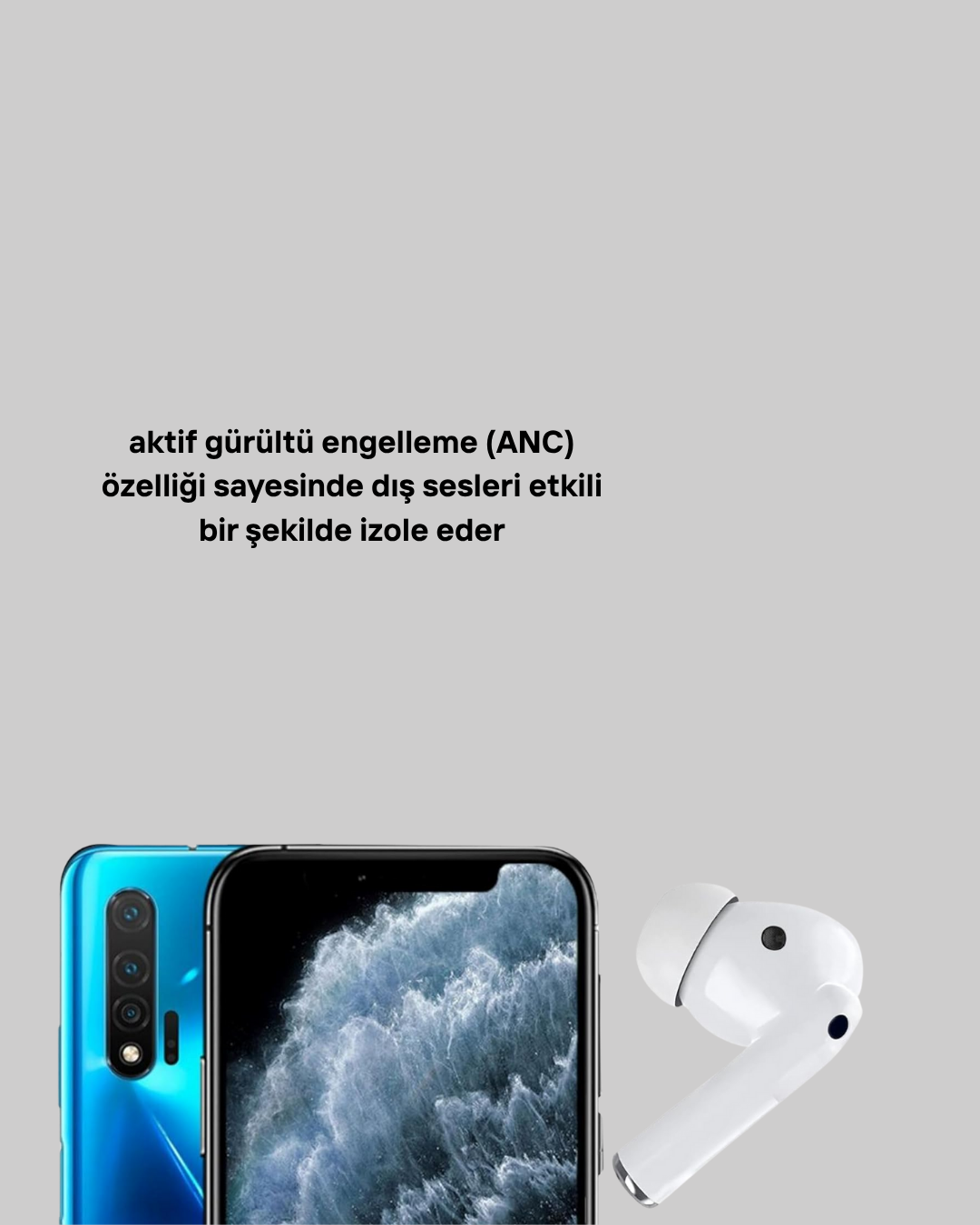 Gürültü Engelleme Özellikli Kablosuz Bluetooth Kulaklık – Type-C Hızlı Şarj