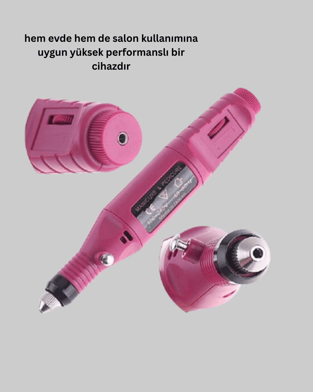 Profesyonel Tırnak Matkap Makinesi – USB Şarjlı, Ayarlanabilir Hız, Düşük Titreşimli ve Sessiz Çalışma