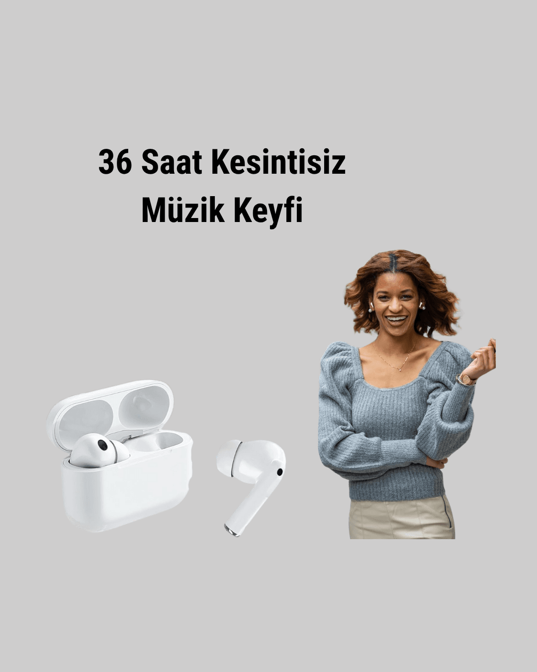 Gürültü Engelleme Özellikli Kablosuz Bluetooth Kulaklık – Type-C Hızlı Şarj