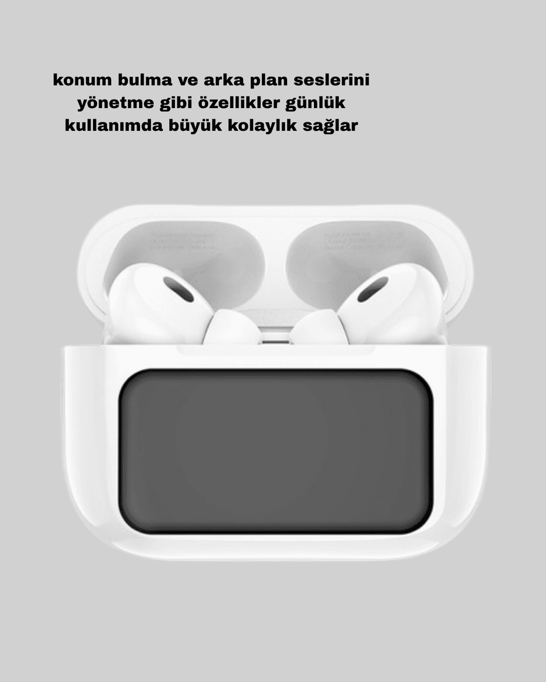 Dokunmatik Ekranlı Bluetooth Kulaklık – ANC, Suya Dayanıklı, Powerbank Kutulu