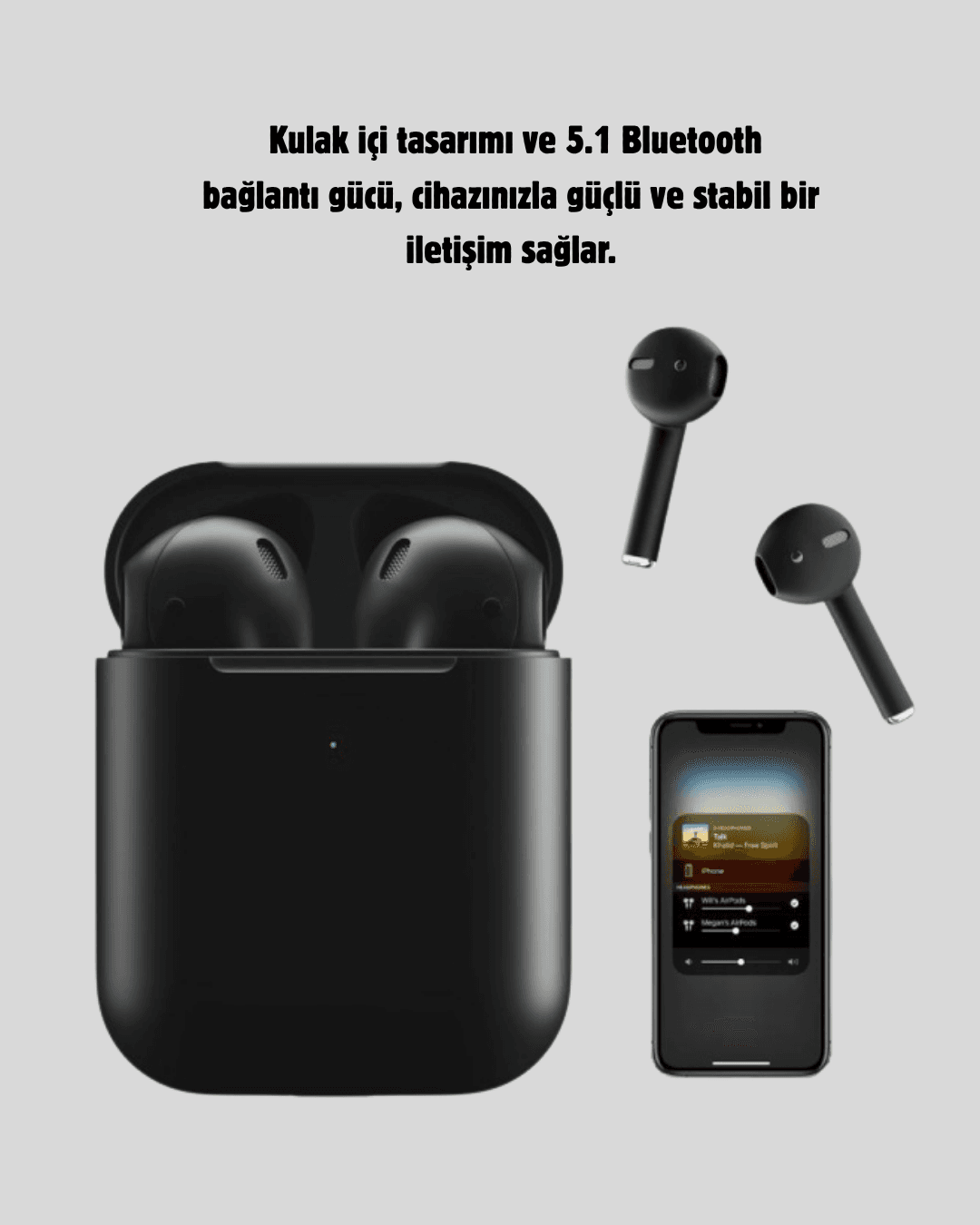 Tws Pro 5 Bluetooth 5.1 Kablosuz Kulaklık – 3D HD Ses, Gürültü Engelleme, Şarj Kutulu