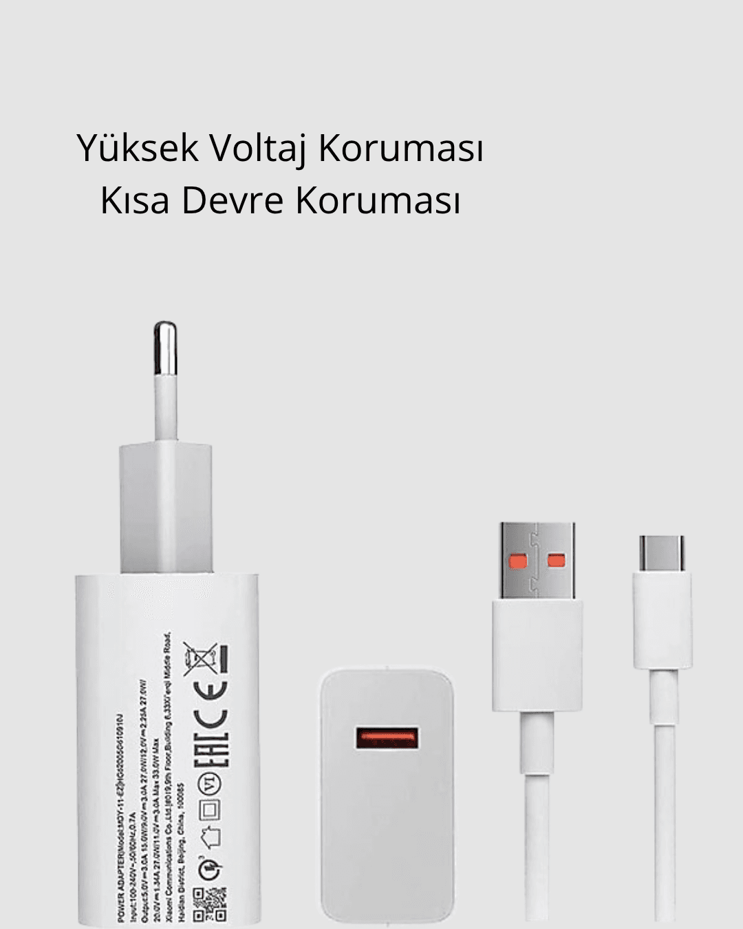 Turbo 120W Hızlı Şarj Cihazı Type-C Kablolu