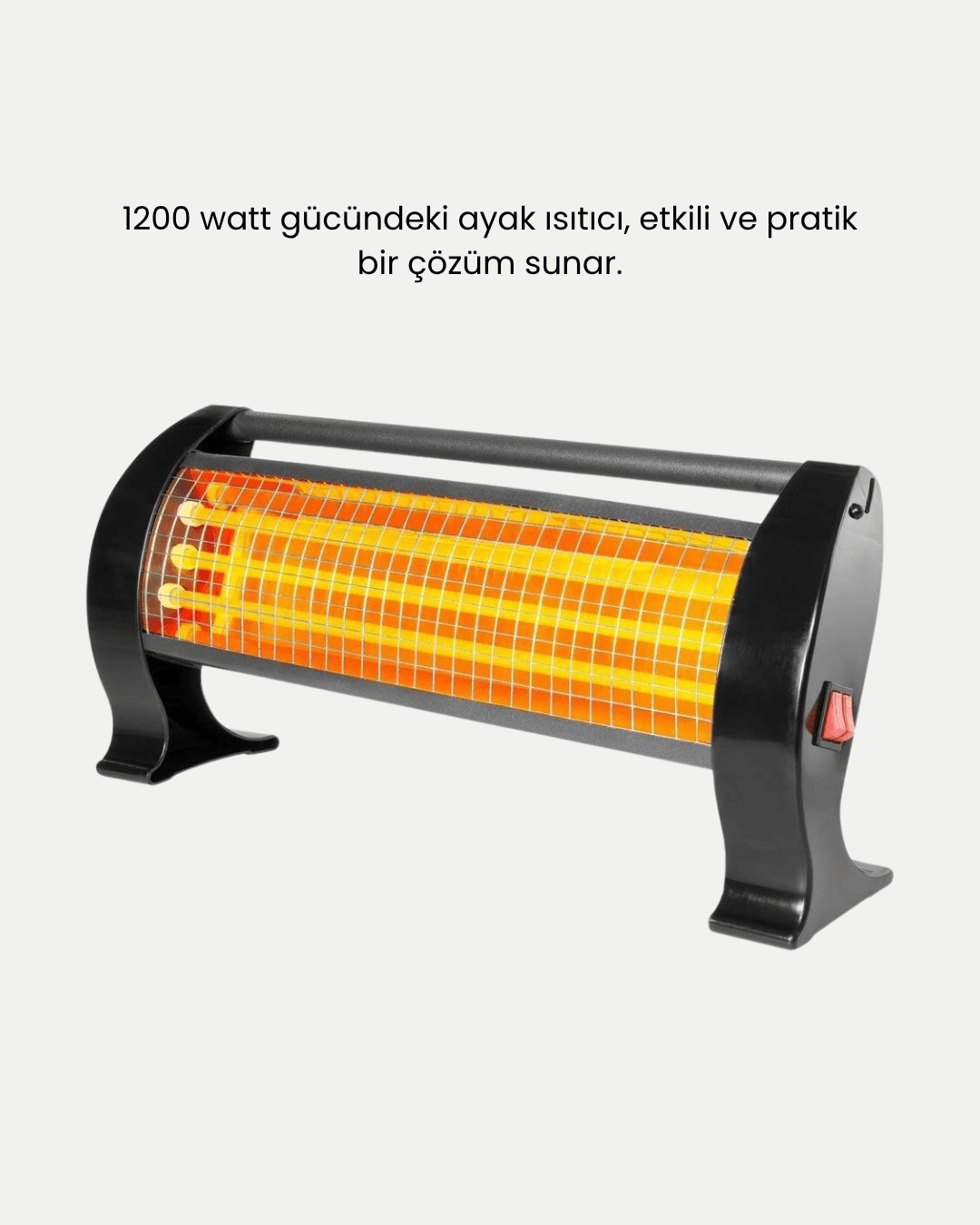 1200 Watt Ayak Isıtıcı – Hızlı Isınma, 2 Yıl Garantili ve Şık Tasarım