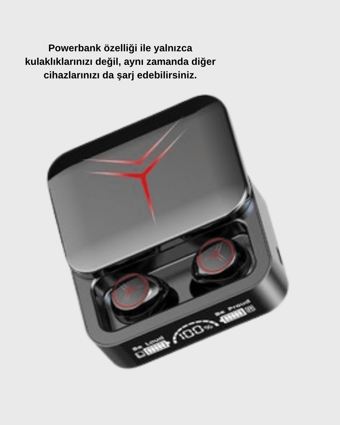 Powerbank Özellikli Bluetooth Kablosuz Kulaklık – Dokunmatik Kontrol, Uzun Pil Ömrü, Ergonomik Tasarım