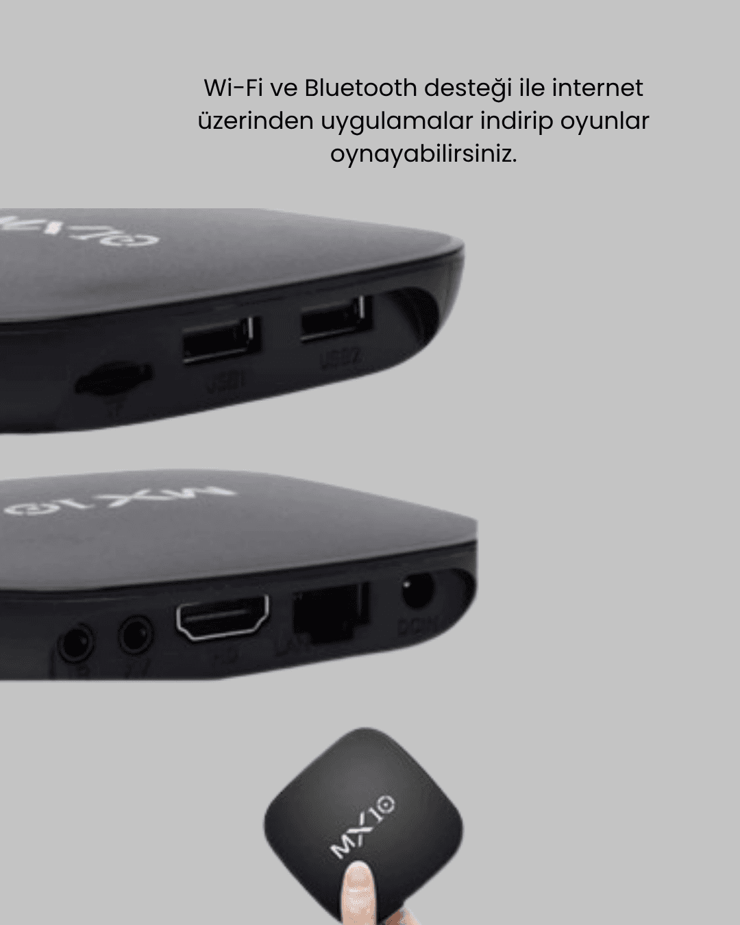 MX Box S 4K Android TV Box – Google Asistan, Dolby Ses, 8 GB Hafıza, Chromecast Desteği