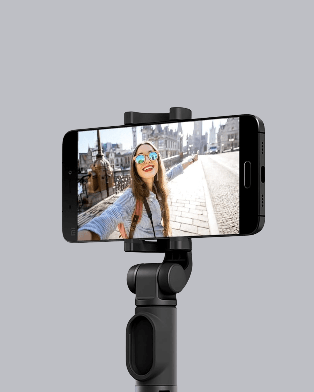 Bluetooth Selfie Çubuğu – 360° Dönebilen Başlık, Kablosuz Bağlantı