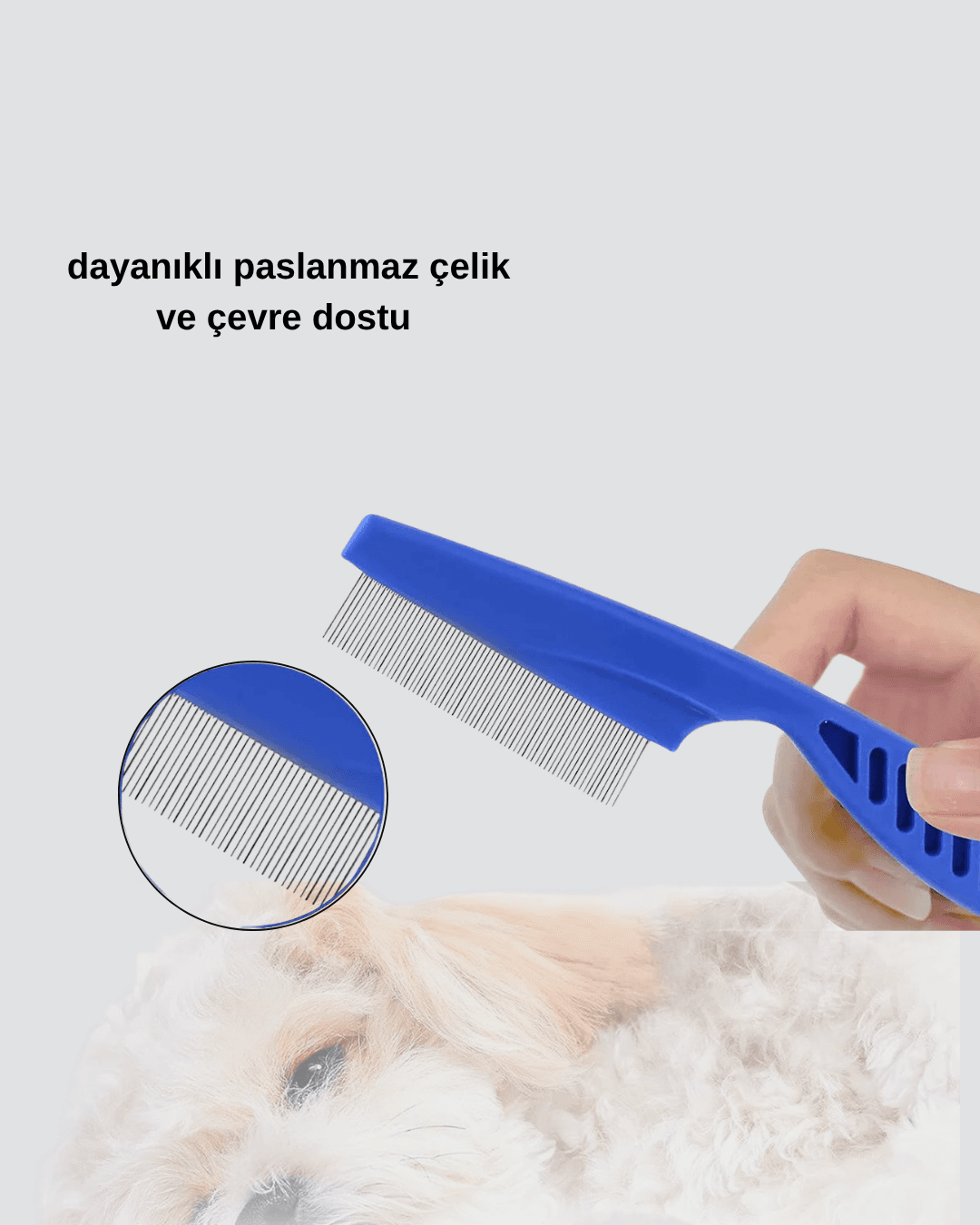 Evcil Hayvan Tüy Bakım Seti – 4’lü Paslanmaz Çelik ve Eco Plastik, Kolay Temizlenebilir ve Dayanıklı