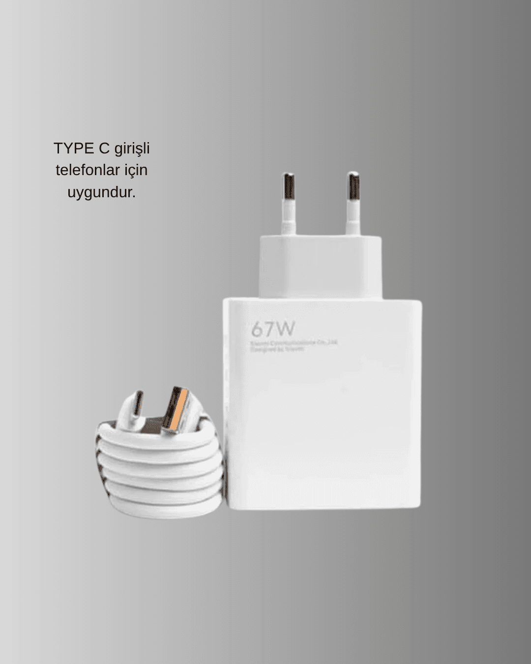 67W Turbo Type-C Hızlı Şarj Adaptörü – Akıllı Koruma Çipli, Hızlı Şarj Destekli