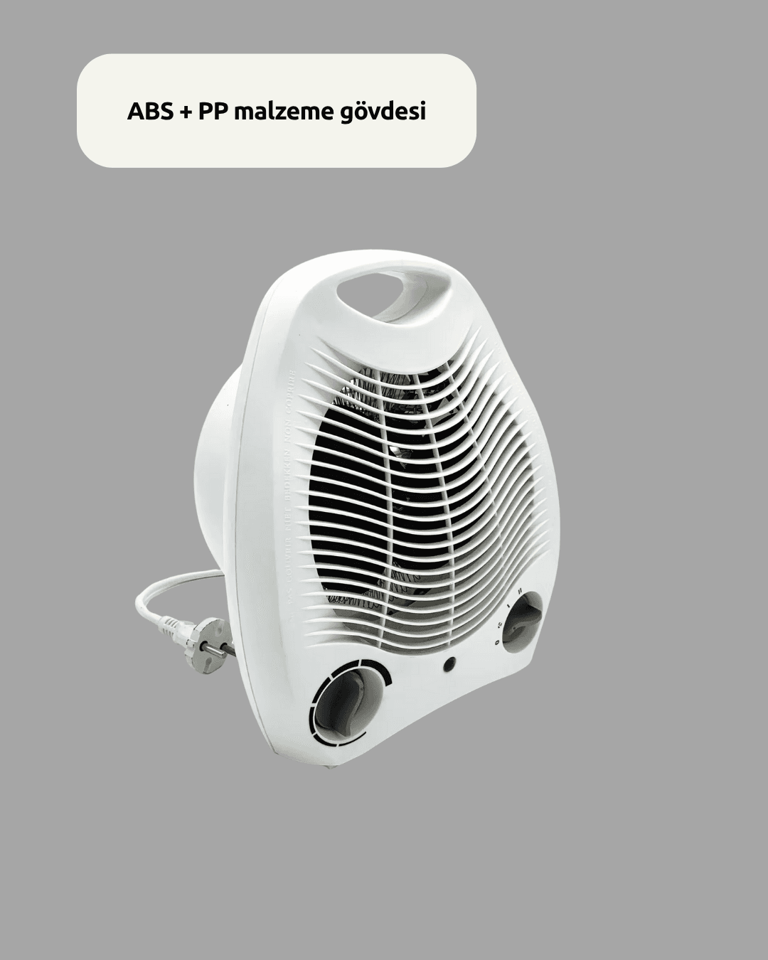 Mini Elektrikli Isıtıcı – 2000W Güç, Fanlı Isıtma, 3 Isı Modu