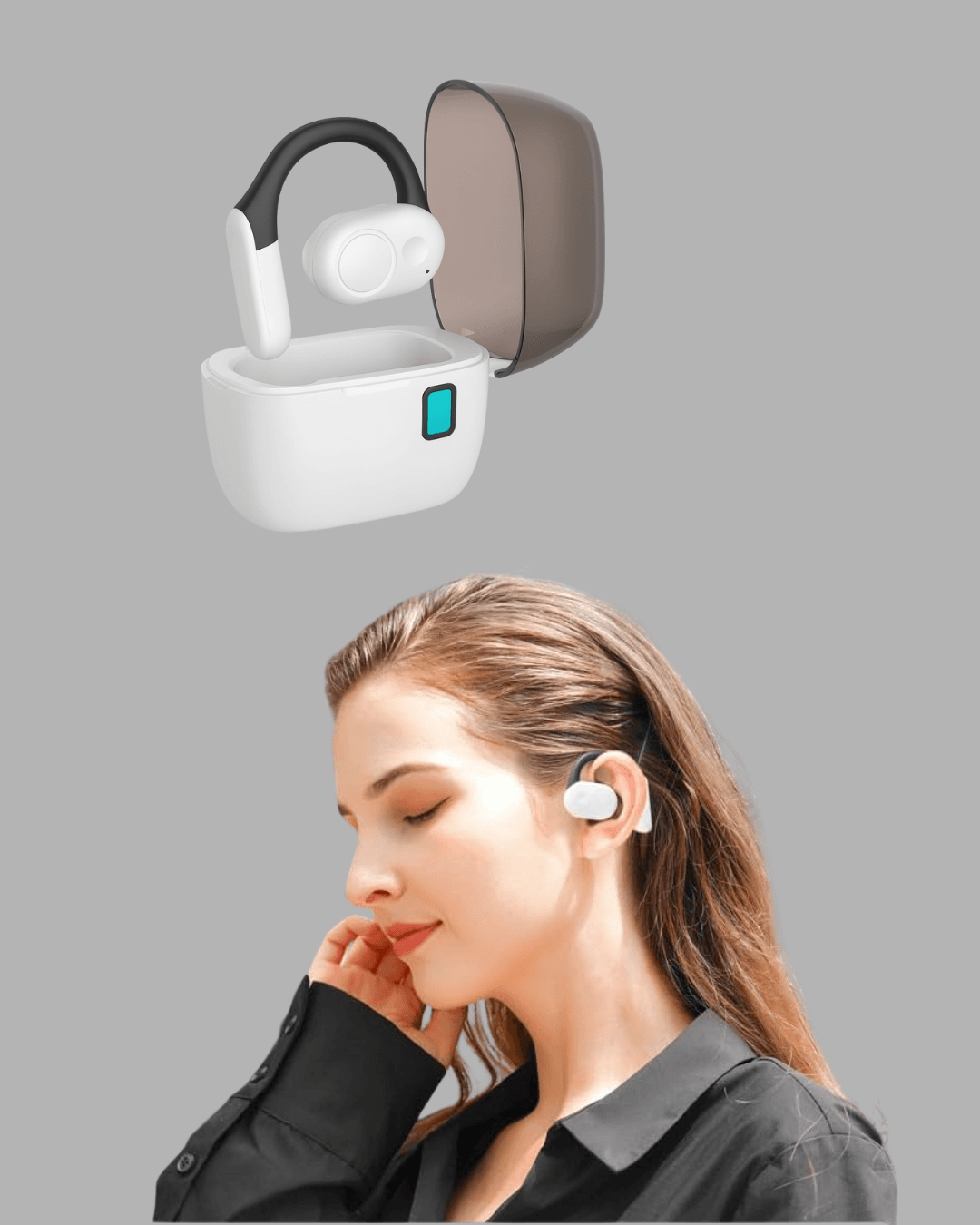 Kablosuz Bluetooth Kulaklık – Otomatik Eşleşme, Tek Tuş Kontrol, Stereo Ses