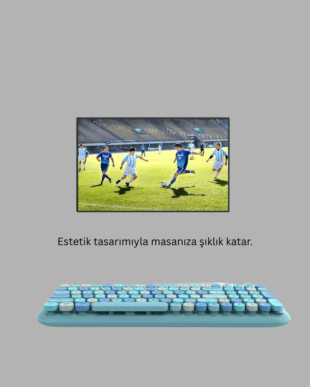 Kablosuz Klavye ve Mouse Seti – Sessiz Tuş, Retro Tasarım