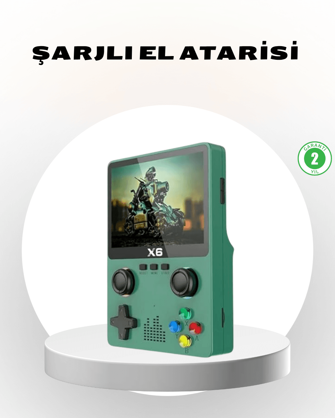 Taşınabilir Oyun Konsolu 3.5 İnç IPS Ekran Yaylı Çift LR Tuşlu