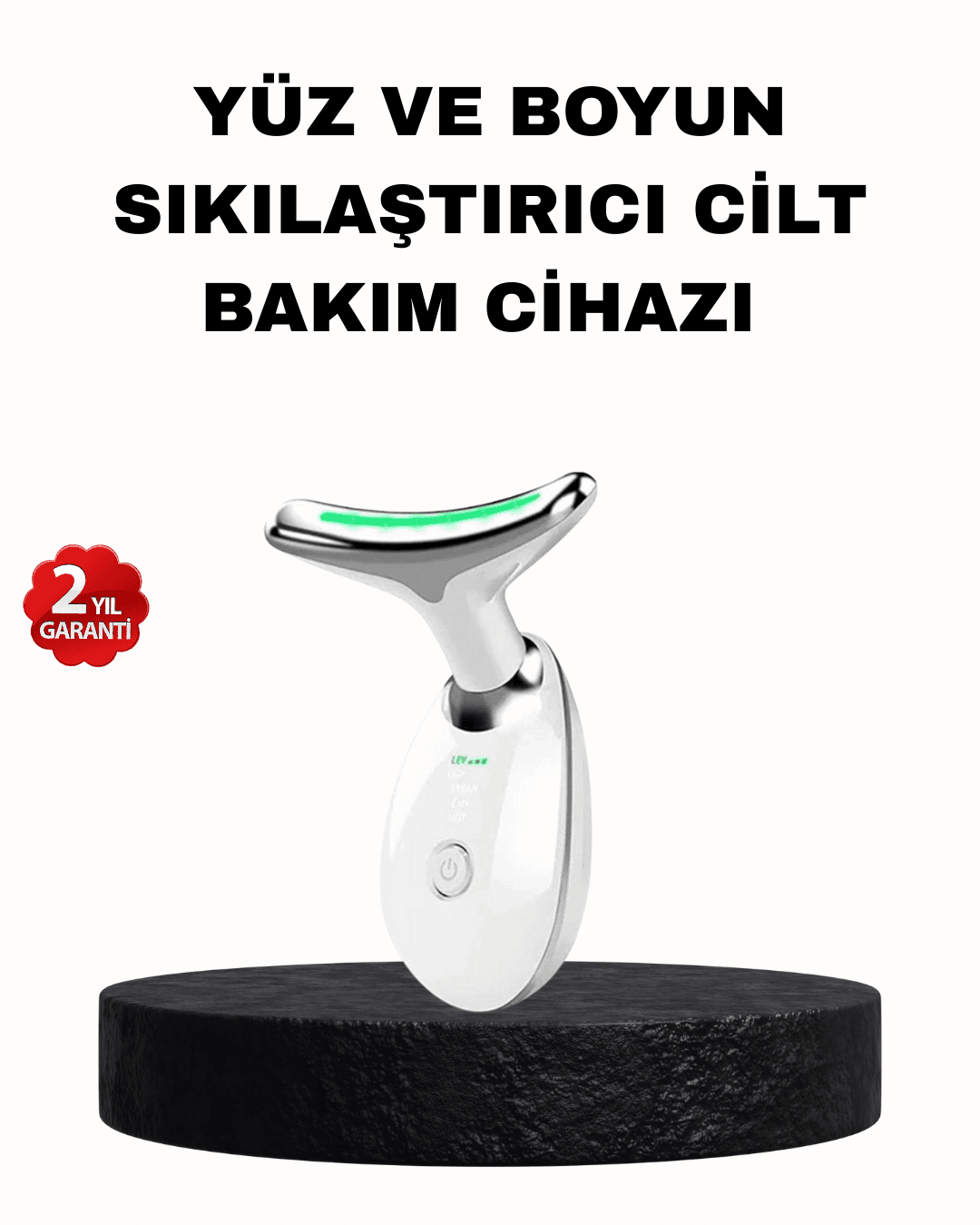 EMS Mikro Akım Yüz ve Boyun Sıkılaştırıcı Cihaz 7000 VPM Titreşim Isı Terapili