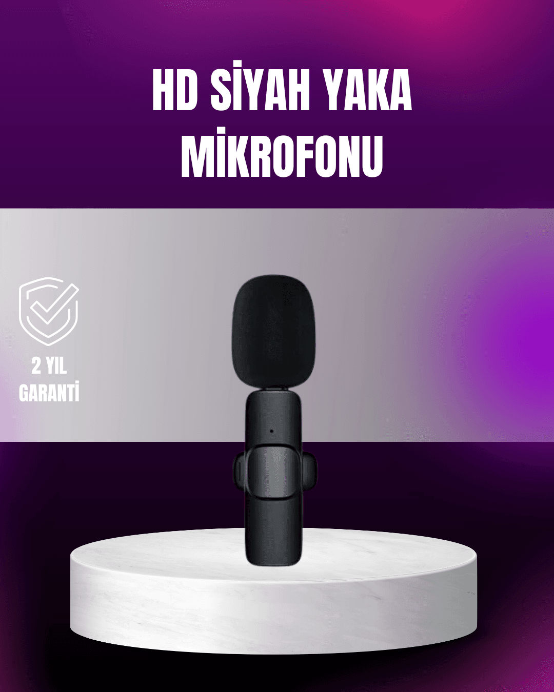 iPhone Uyumlu Çift Mikrofonlu Kablosuz Yaka Seti Profesyonel Ses