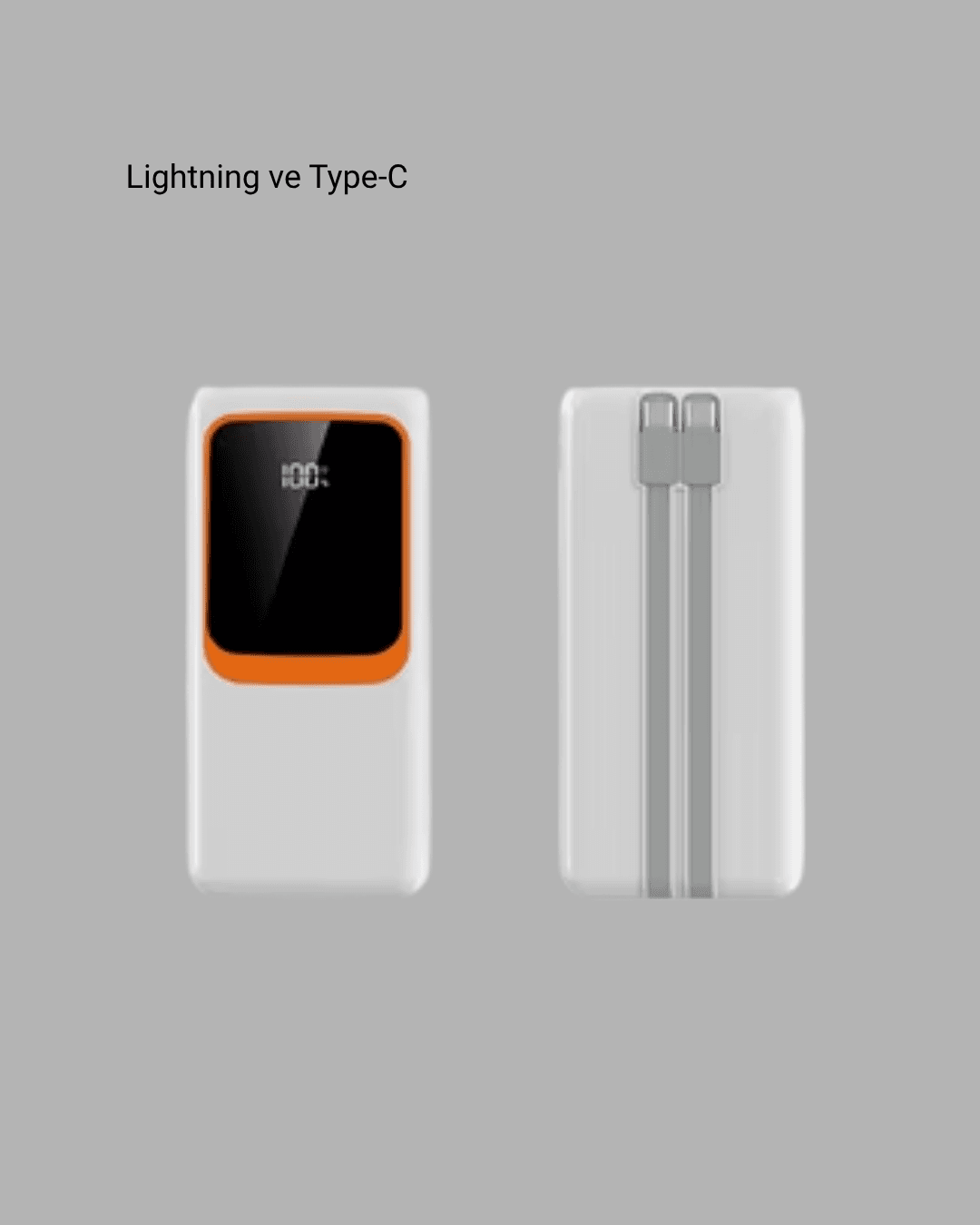10.000 mAh Bataryalı, Dijital Göstergeli Taşınabilir Powerbank