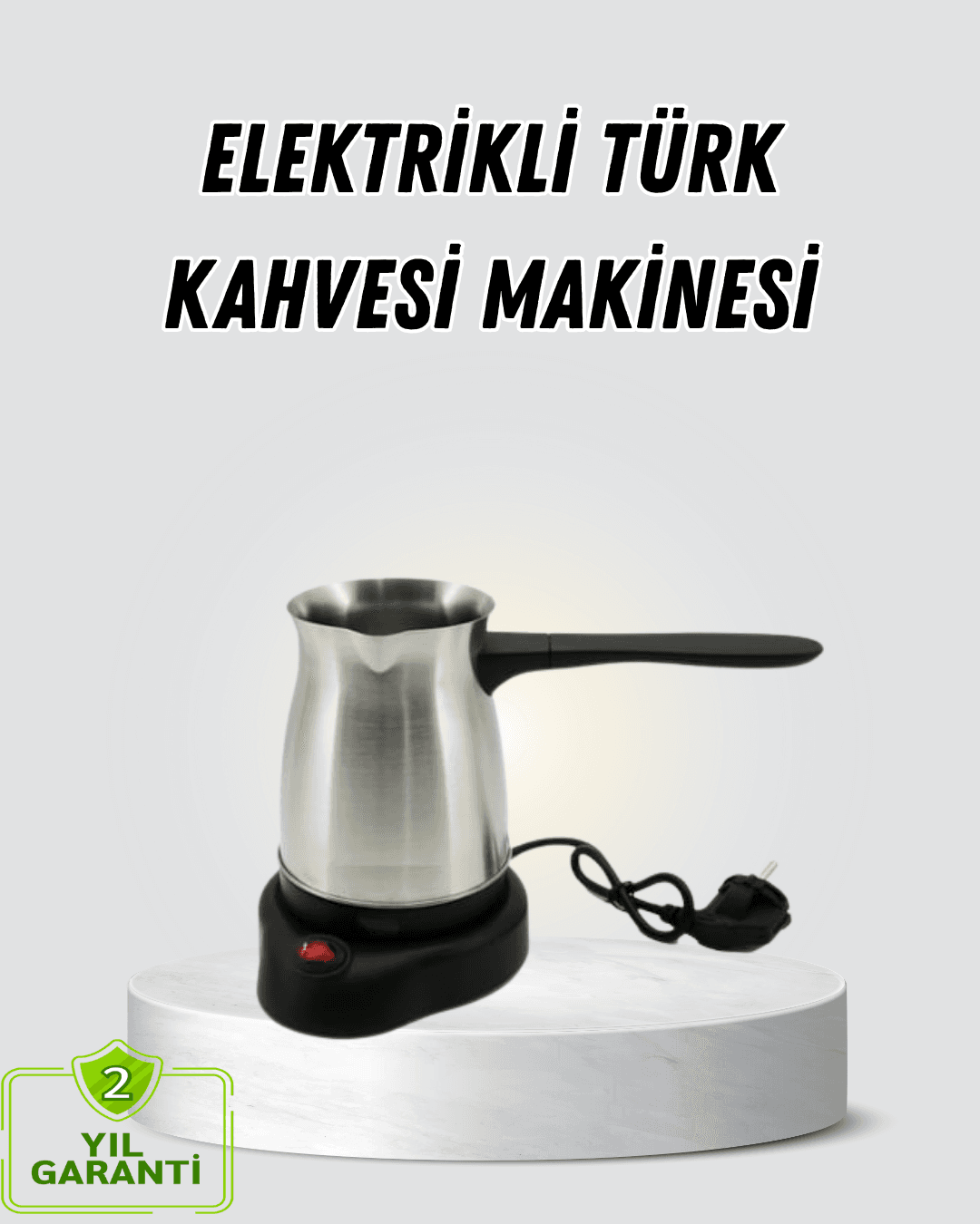 800W Paslanmaz Elektrikli Cezve Gizli Rezistans ve Ergonomik Kulp