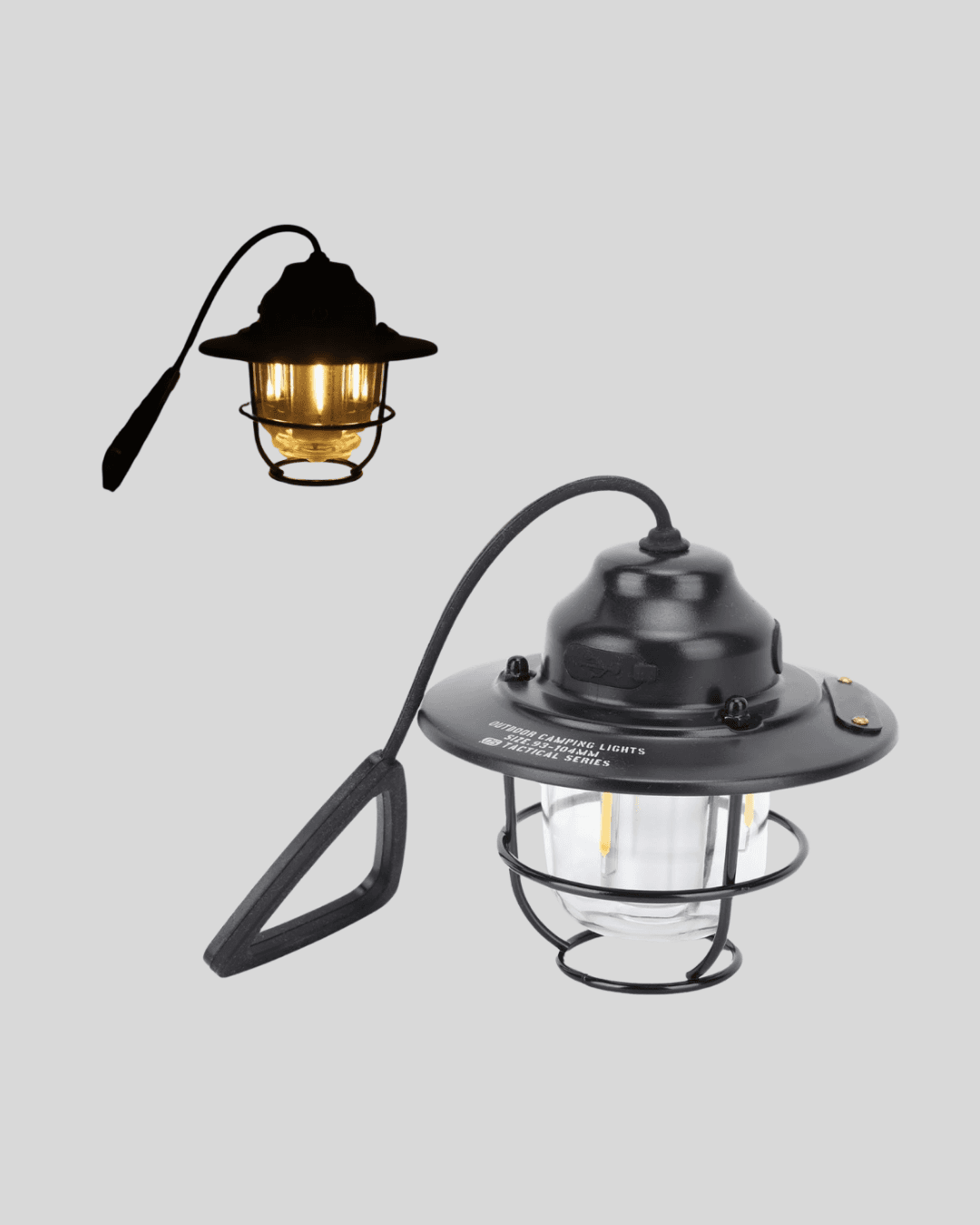 Retro Kamp Lambası Su Geçirmez Taşınabilir Gece Işığı Uzun Pil Ömürlü
