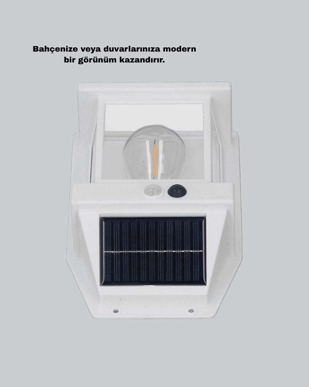Üç Modlu Güneş Enerjili Duvar Lambası 1800mAh Bataryalı ve Hareket Sensörlü