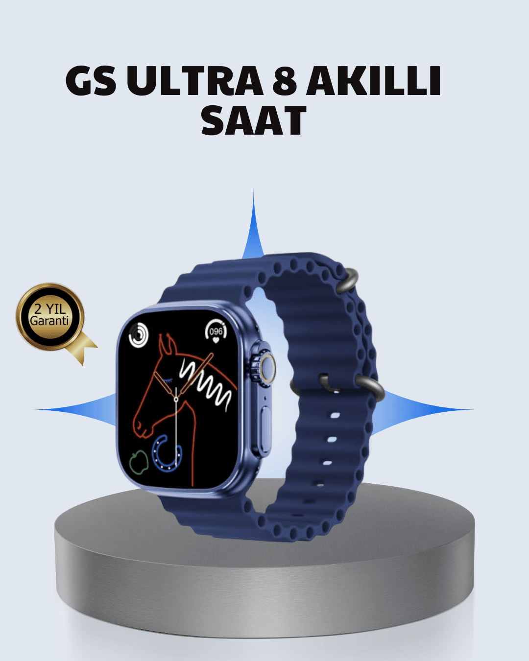 Akıllı Saat Ultra 2.05 IPS Ekran Bluetooth Aramalı Spor Modlu