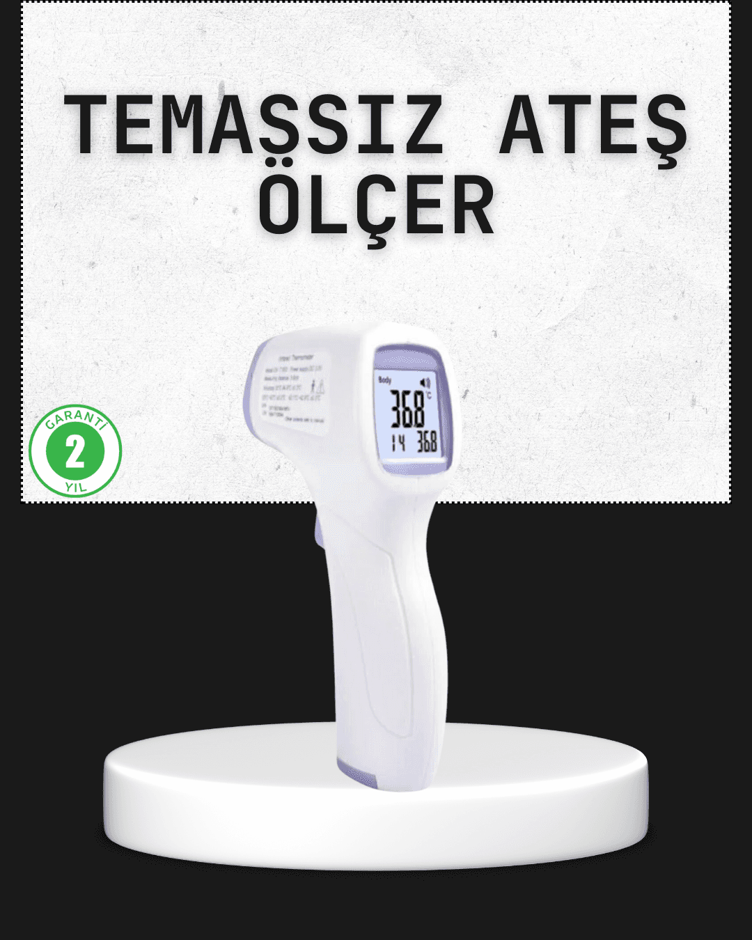 Temassız Termometre Hızlı Ölçüm Güvenli Dijital Ateş Ölçer